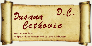 Dušana Ćetković vizit kartica